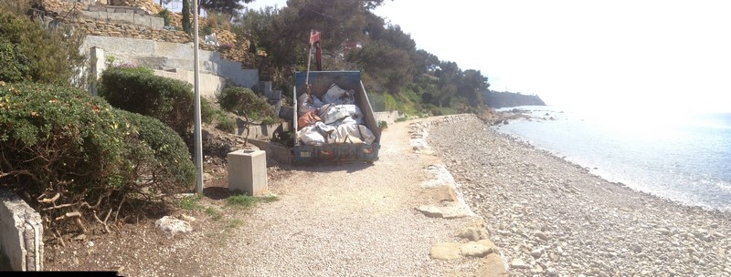 camion grue et ploly benne